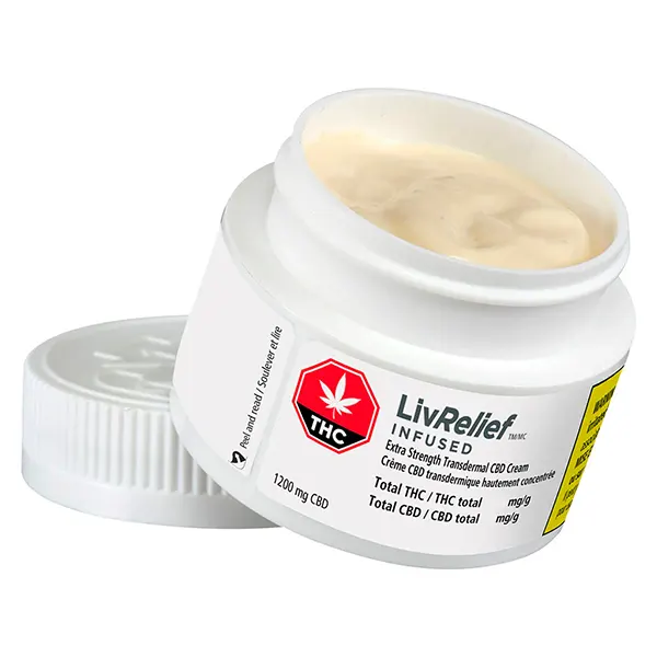 Image for CBD 1200 Extra Strength Transdermal Cream, cannabis topicals by LivRelief