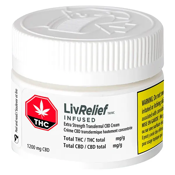 Image for CBD 1200 Extra Strength Transdermal Cream, cannabis topicals by LivRelief