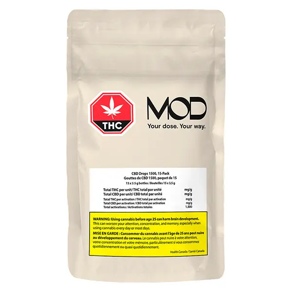 Image for CBD Drops 1500, cannabis bottled oils by MOD