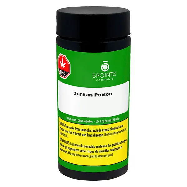 Image for Durban Poison Pre-Roll, cannabis all products by 5 Points Cannabis