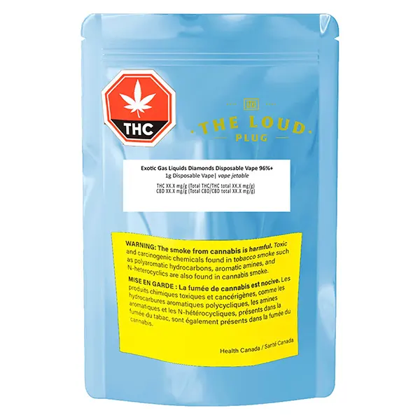 Image for Exotic Gas Liquid Diamonds Disposable Vape 96+, cannabis vapes by The Loud Plug
