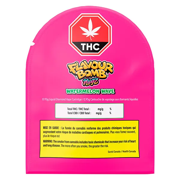 Image for Flavour Bomb Watermelon Wave Liquid Diamond 510 Cartridge, cannabis all products by Nugz