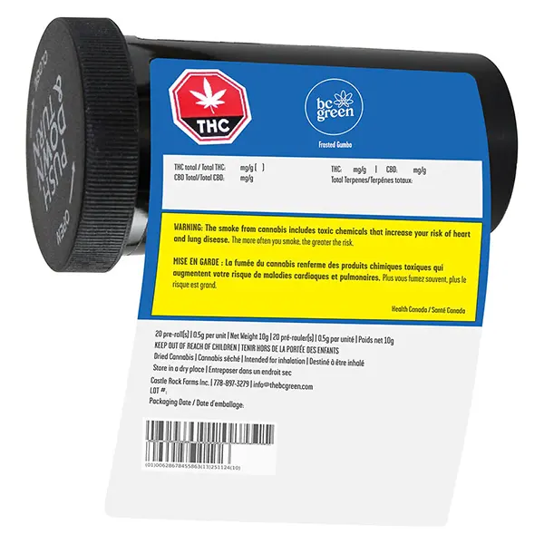 Image for Frosted Gumbo Pre-Roll, cannabis all products by BC Green