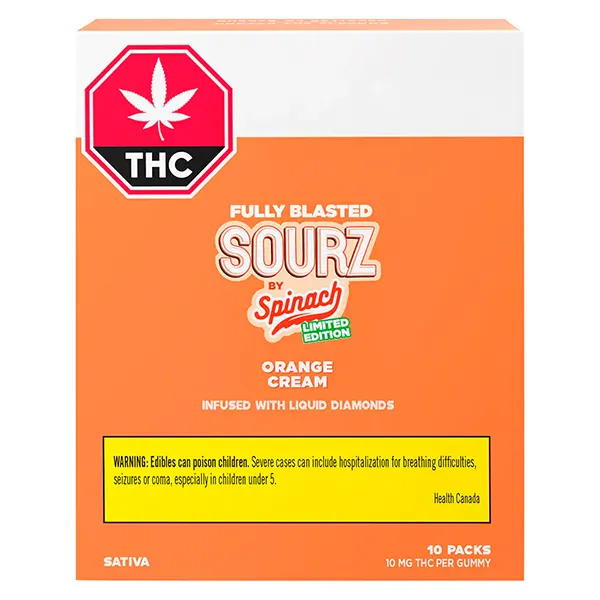 Image for Fully Blasted Orange Cream Gummies Limited Edition, cannabis all products by SOURZ by Spinach