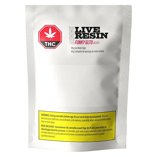 Image for Funky GLTO Live Resin 510 Thread Cartridge, cannabis vapes by Debunk
