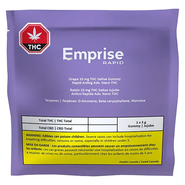 Image for Grape 10 THC Sativa Gummy, cannabis all products by Emprise
