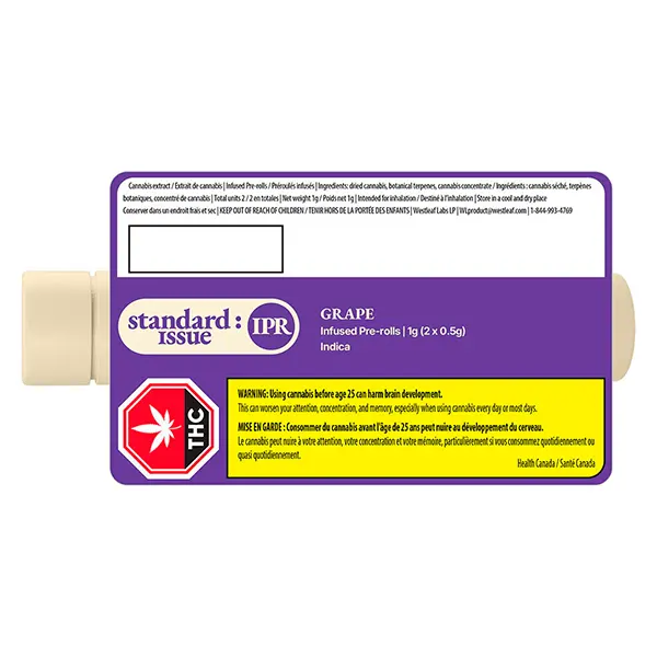 Image for Grape Infused Pre-Roll, cannabis all products by Standard Issue