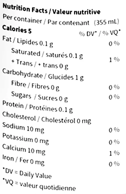 Nutrition Information for Hi-Berry Punch FREE 10THC + 10CBG (Beverages) by Sweet Justice