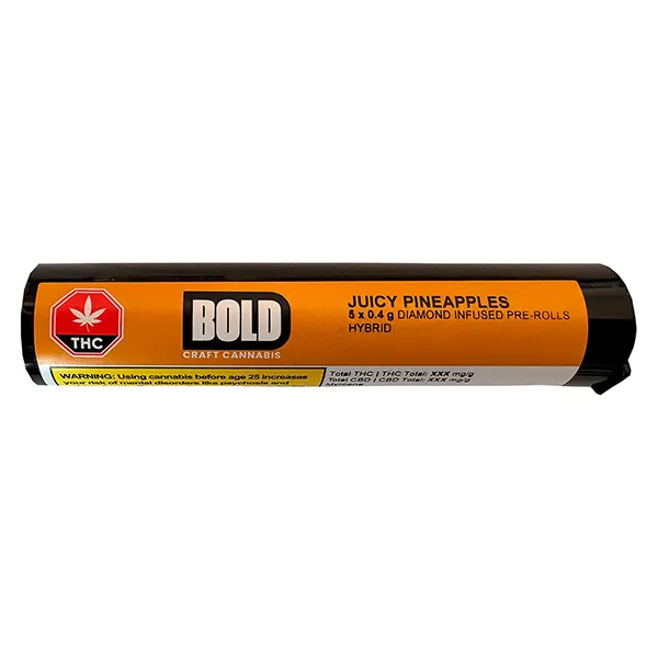 Image for Juicy Pineapples Diamond Infused Pre-Roll, cannabis all products by BOLD