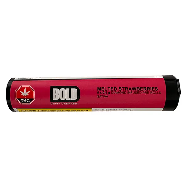 Image for Melted Strawberries Diamond Infused Pre-Roll, cannabis all products by BOLD