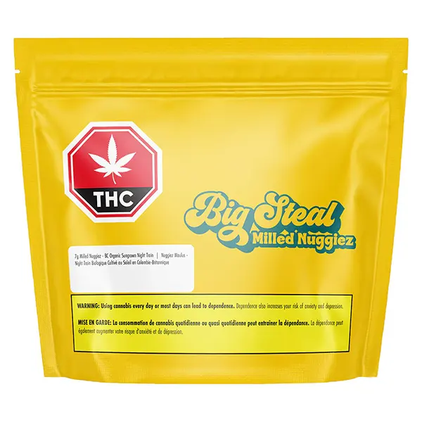 Image for Milled Nuggiez - BC Organic Sungrown Night Train, cannabis milled flower by Big Steal