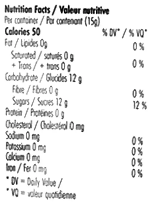Nutrition Information for NSFW Promiscuous Peach THC Sour Quickies (Edibles) by Adults Only