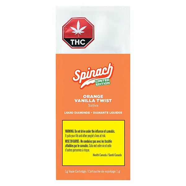 Image for Orange Vanilla Twist Liquid Diamonds 510 Thread Cartridge, cannabis vapes by Spinach