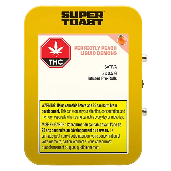 Image for Perfectly Peach Liquid Demons Infused Pre-Roll, cannabis all products by Super Toast