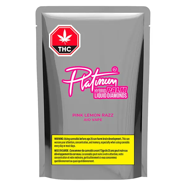 Image for Pink Lemon Razz Liquid Diamond AIO Vape, cannabis vapes by Platinum