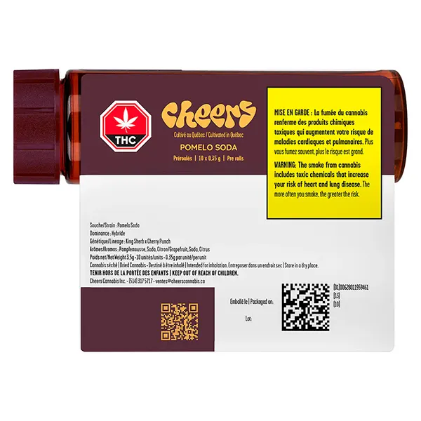 Image for Pomelo Soda Pre-Roll, cannabis all products by Cheers Cannabis