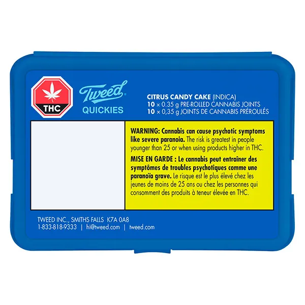 Image for Quickies Citrus Candy Cake Pre-Roll, cannabis pre-rolls by Tweed