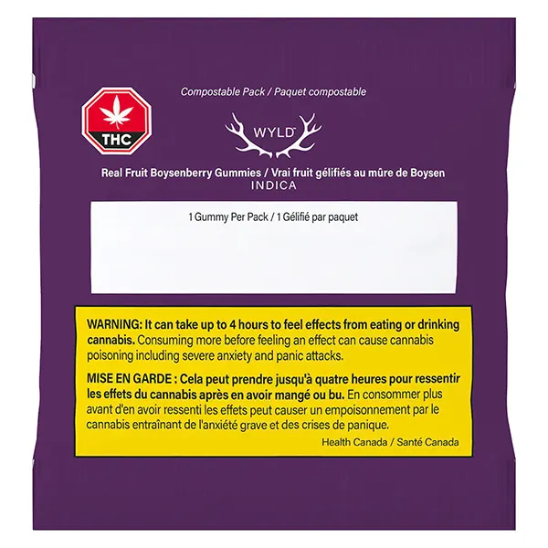 Image for Real Fruit Boysenberry Gummies INDICA, cannabis all products by WYLD