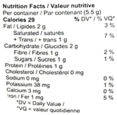 Nutrition Information for Simply Dark Organic Chocolate THC (Edibles) by The Hazy Camper
