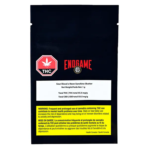 Image for Sour Diesel x Neon Sunshine Shatter, cannabis concentrates by Endgame