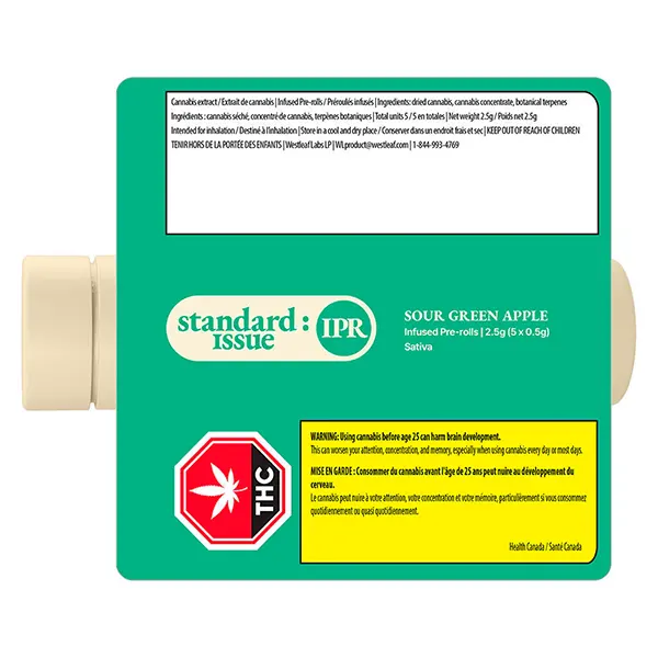 Image for Sour Green Apple Infused Pre-Roll, cannabis all products by Standard Issue