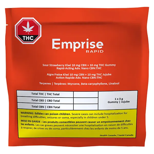 Image for Sour Strawberry Kiwi 10 CBN + 10 THC Gummy, cannabis all products by Emprise