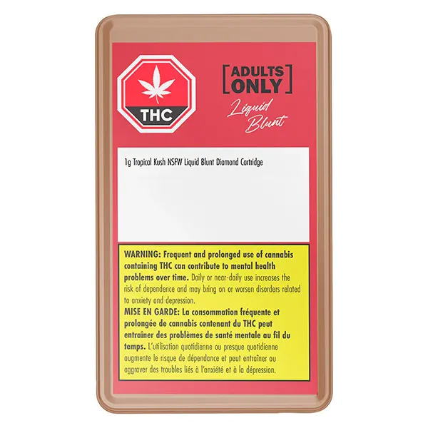 Image for Tropical Kush NSFW Liquid Blunt Diamond 510 Thread Cartridge, cannabis vapes by Adults Only
