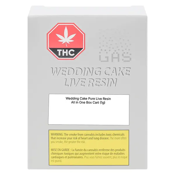 Image for Wedding Cake Pure Live Resin All in One Box Cart, cannabis vapes by GAS