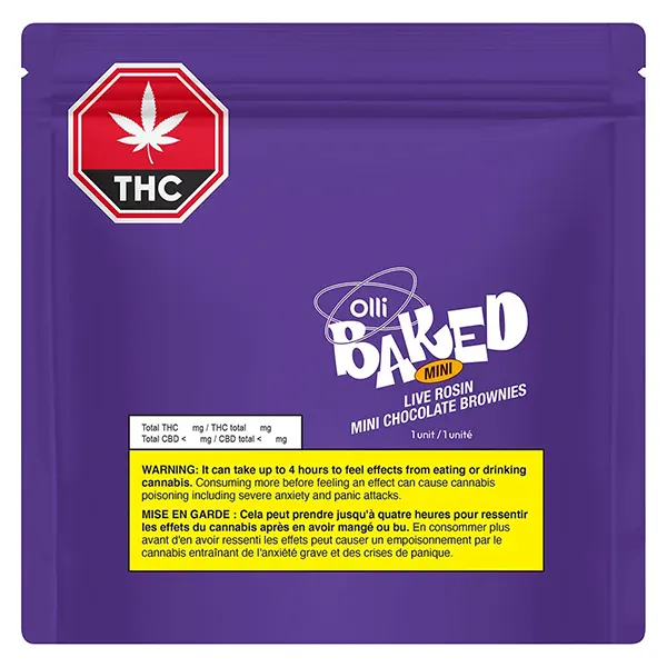 Image for 60 THC Live Rosin Mini Chocolate Brownies, cannabis all products by Olli Brands