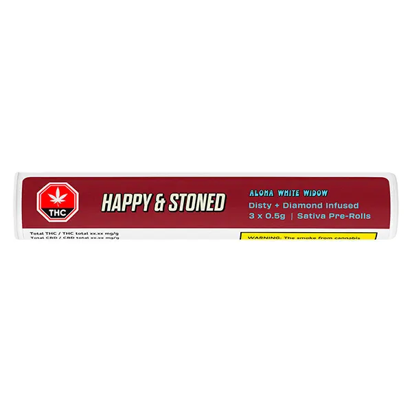 Image for Aloha White Widow Liquid Diamond Infused Pre-Roll, cannabis pre-rolls by Happy & Stoned