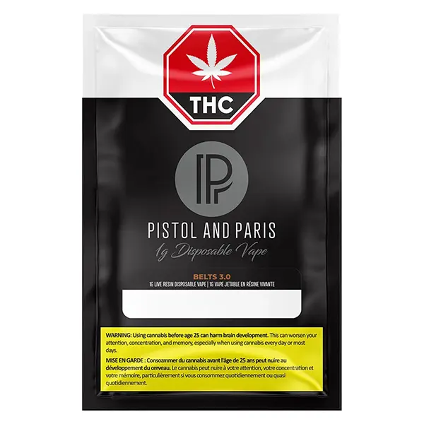 Image for Belts 3.0 Live Resin Disposable Vape AIO, cannabis all products by Pistol and Paris