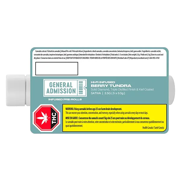 Image for Berry Tundra Hi-Fi Infused Pre-Roll, cannabis all products by General Admission