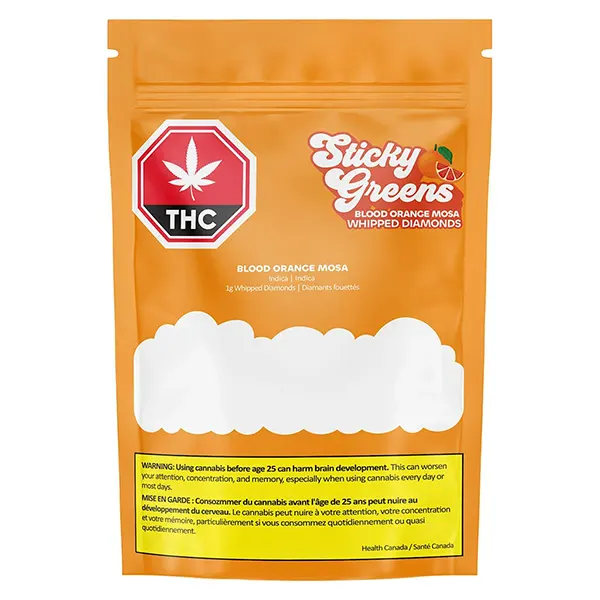 Image for Blood Orange Mosa Whipped Diamonds, cannabis all products by Sticky Greens