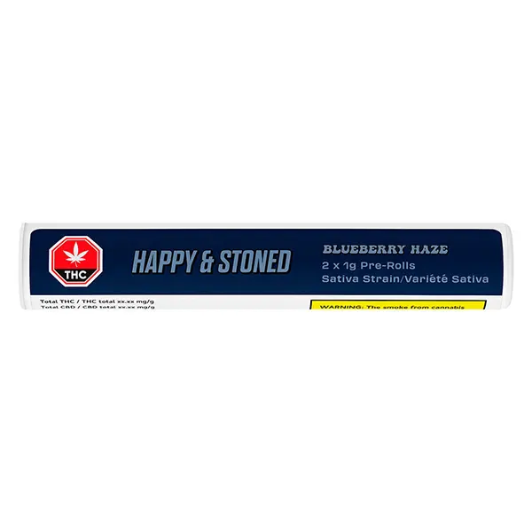 Image for Blueberry Haze Pre-Roll, cannabis all products by Happy & Stoned