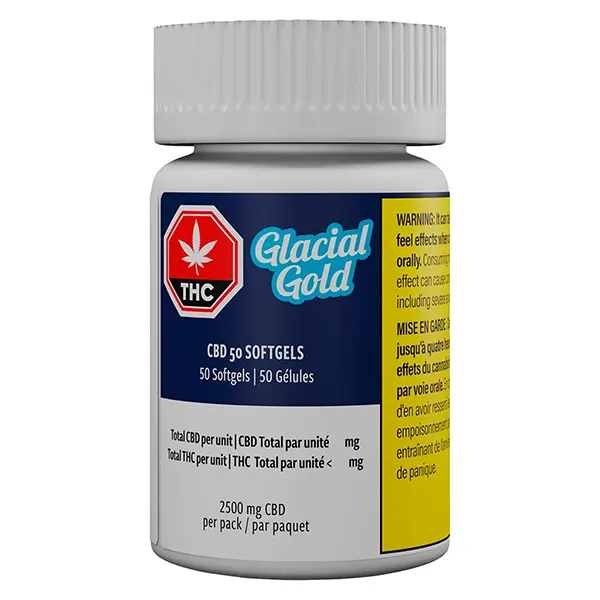 Image for CBD 50 Softgels, cannabis all products by Glacial Gold