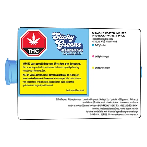 Image for Diamond Coated Infused Pre-Roll - Variety Pack, cannabis all products by Sticky Greens