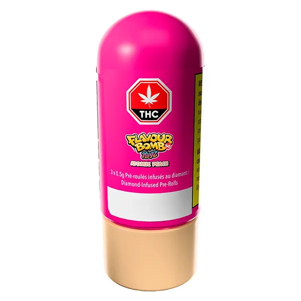 Image for Flavour Bomb 50 Atomic Peach Diamond Infused Pre-Rolls, cannabis all products by Nugz