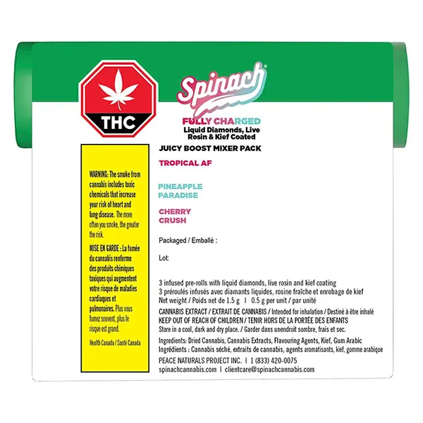 Image for Fully Charged Juicy Boost Mixer Pack Infused Pre-Roll, cannabis all products by Spinach