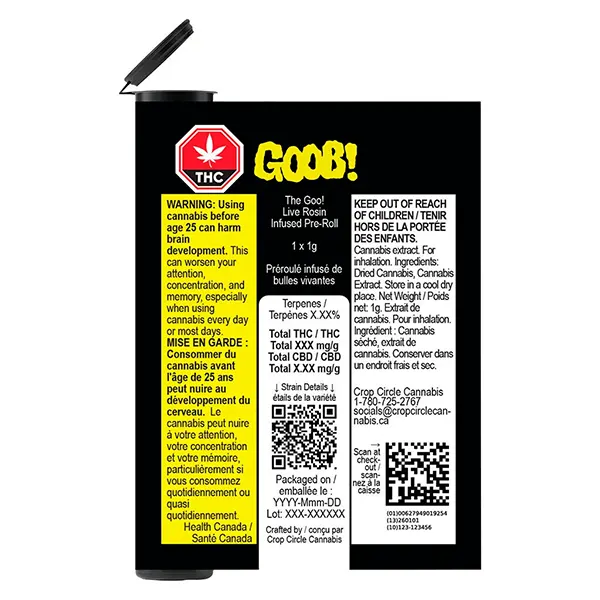 Image for GOOB Live Rosin Infused Pre-Roll, cannabis all products by The Goo!