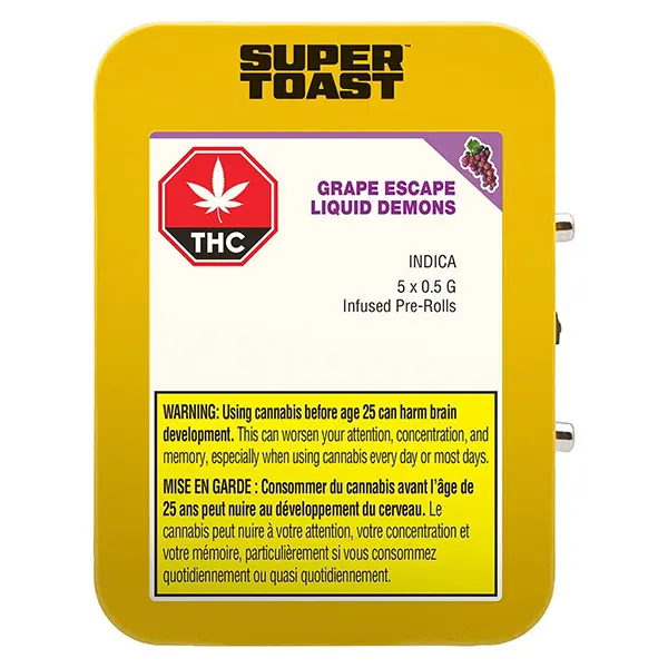 Image for Grape Escape Liquid Demons Infused Pre-Roll, cannabis all products by Super Toast