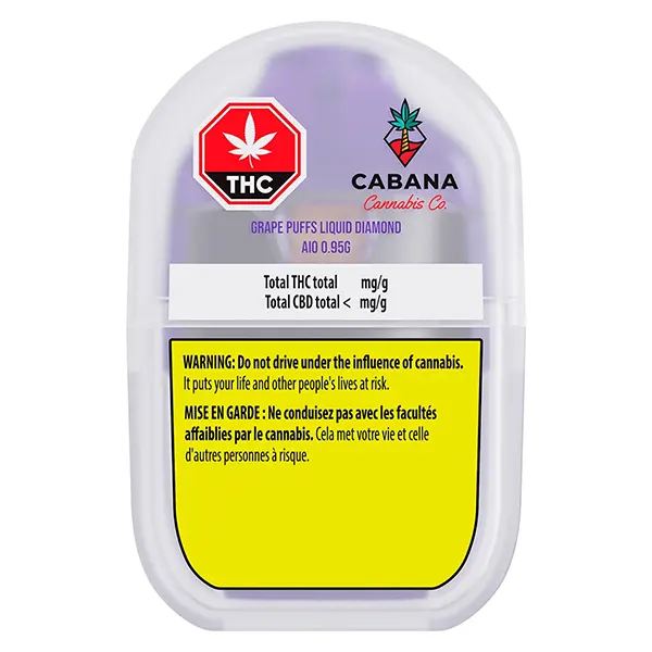 Image for Grape Puffs Liquid Diamond AIO, cannabis all products by Cabana Cannabis Co.