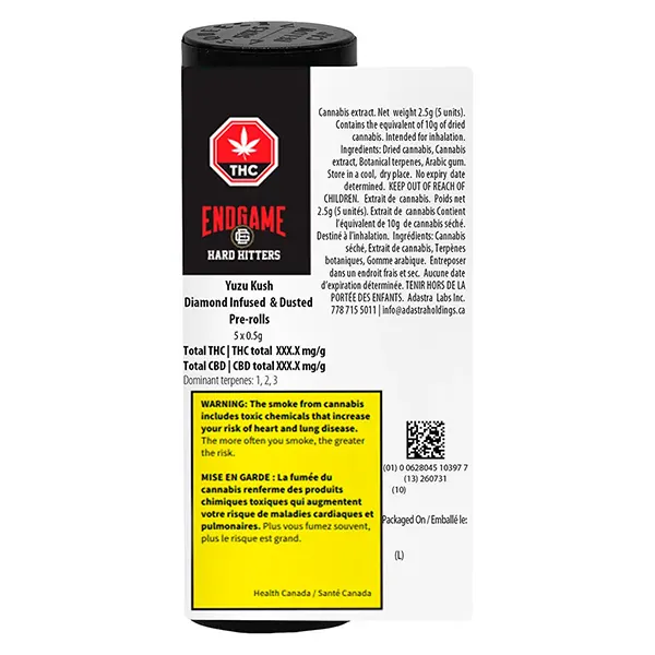 Image for Hard Hitters - Yuzu Kush - Diamond Infused & Dusted Pre-Roll, cannabis all products by Endgame