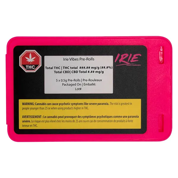 Image for Irie Vibes Pre-Roll, cannabis all products by Irie Craft Cannabis