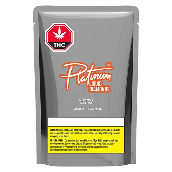 Image for Orange Sativa Liquid Diamond Gummy, cannabis all products by Platinum