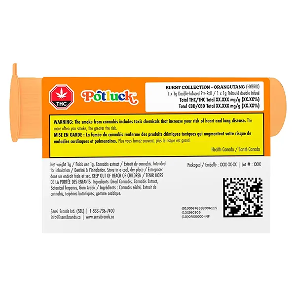 Image for Orangutang Infused Pre-Roll, cannabis all products by Potluck
