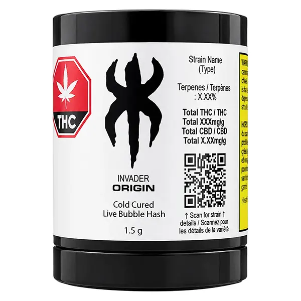 Image for ORIGIN Cold Cured Live Bubble Hash, cannabis concentrates by Invader