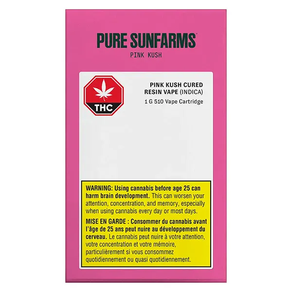 Image for Pink Kush Cured Resin Vape 510 Thread Cartridge, cannabis all products by Pure Sunfarms