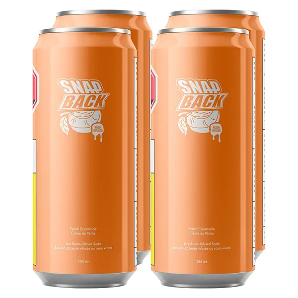 Image for Rosin-Infused Peach Creamsicle 4pk, cannabis beverages by Snap Back
