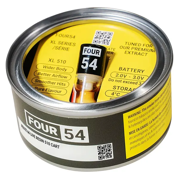 Image for Route 66 Live Resin 510 Thread Cartridge, cannabis vapes by Four54