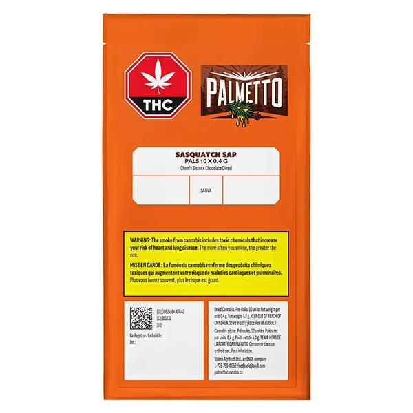 Sasquatch Sap PALS Pre-Roll (Pre-Rolls) by Palmetto